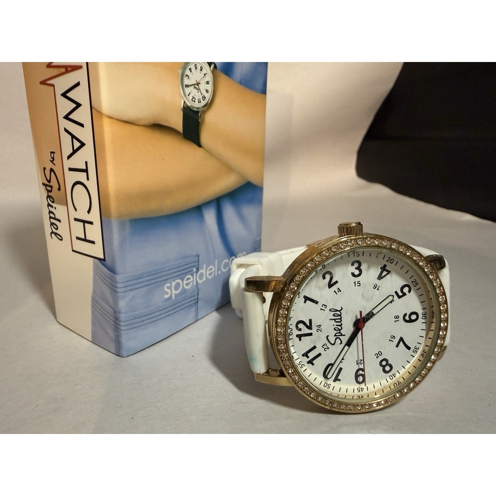 Speidel‎ OG Gold Blinged NURSE Scrub Watch Crystal Dial Medical Grade - Picture 4 of 7